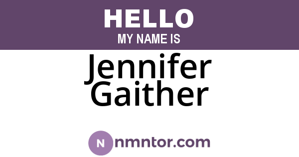 Jennifer Gaither