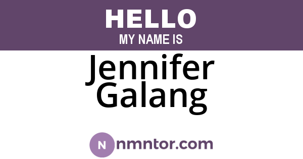 Jennifer Galang