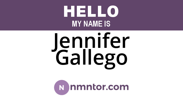 Jennifer Gallego