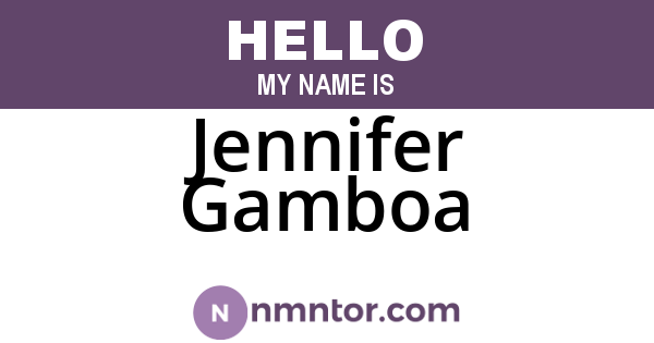 Jennifer Gamboa