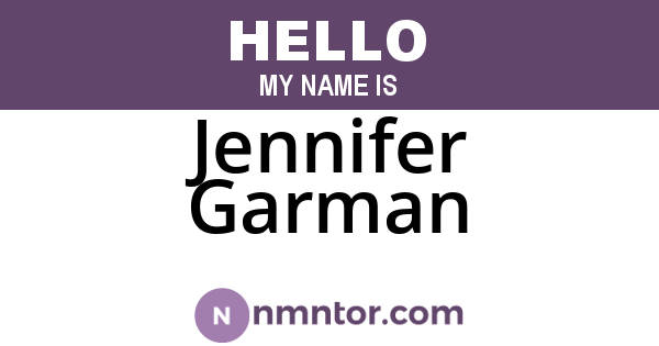 Jennifer Garman