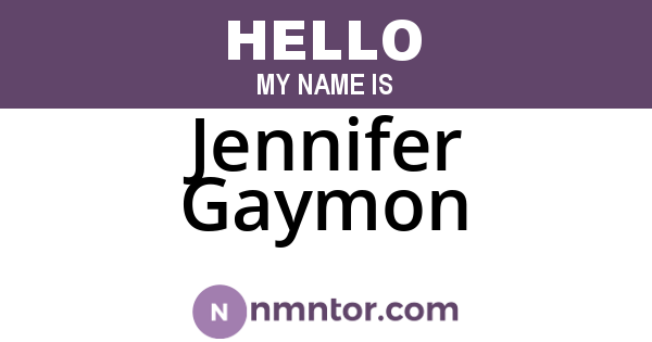 Jennifer Gaymon