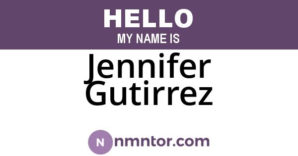 Jennifer Gutirrez
