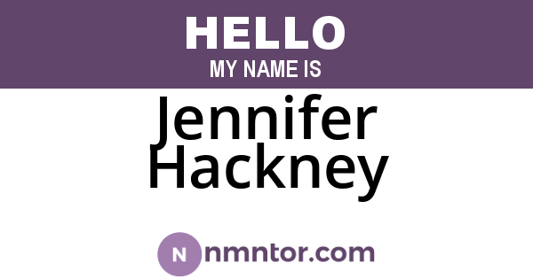 Jennifer Hackney