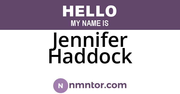 Jennifer Haddock