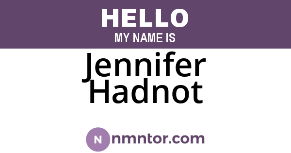 Jennifer Hadnot
