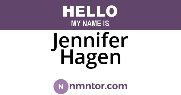 Jennifer Hagen