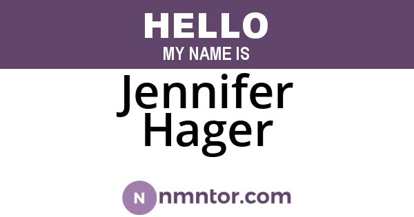 Jennifer Hager