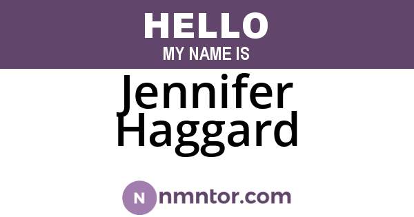 Jennifer Haggard