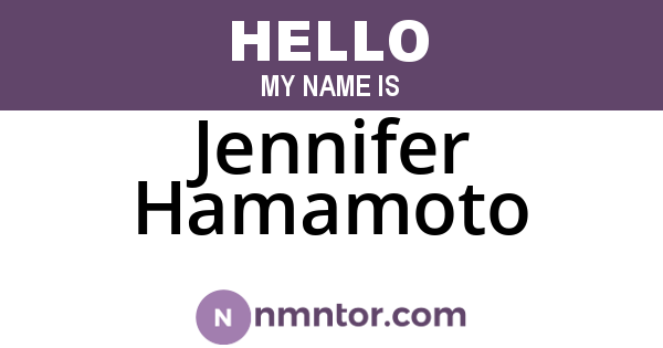 Jennifer Hamamoto