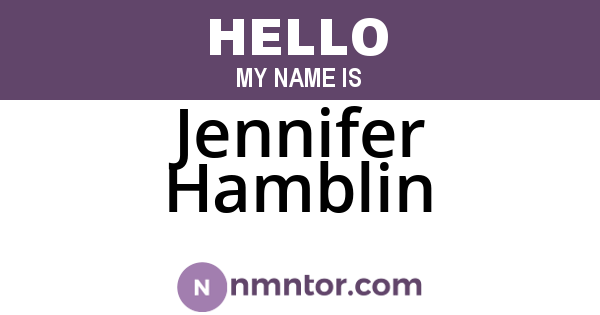 Jennifer Hamblin