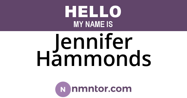 Jennifer Hammonds