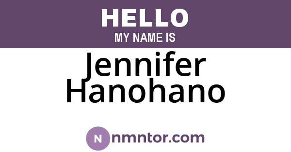 Jennifer Hanohano