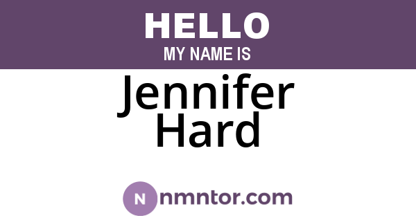 Jennifer Hard