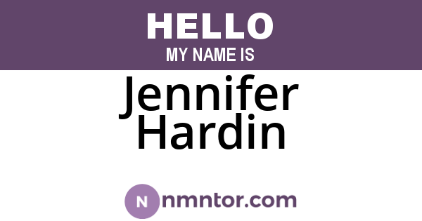 Jennifer Hardin