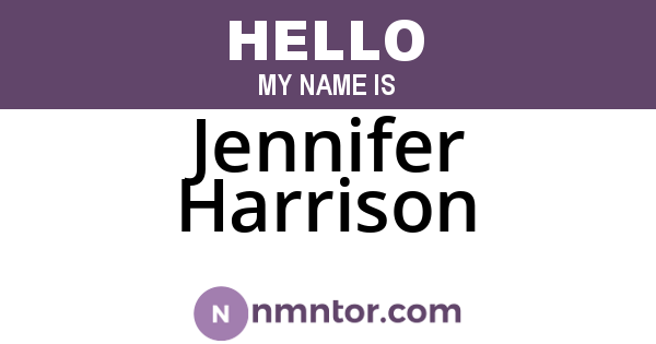 Jennifer Harrison
