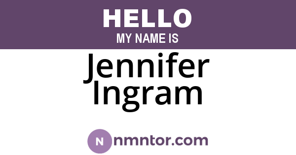 Jennifer Ingram