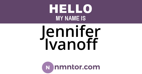 Jennifer Ivanoff