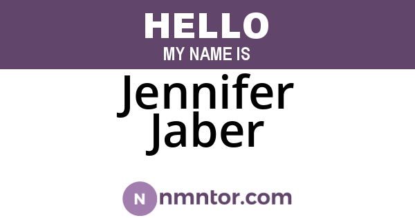 Jennifer Jaber