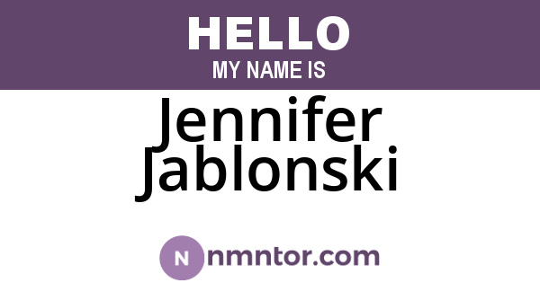 Jennifer Jablonski