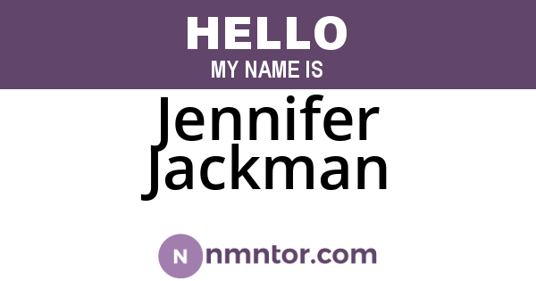 Jennifer Jackman
