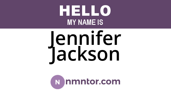 Jennifer Jackson