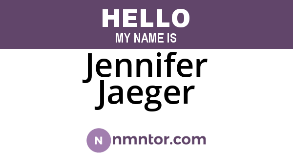 Jennifer Jaeger