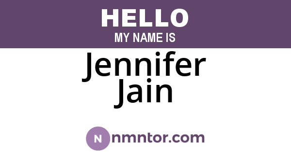 Jennifer Jain