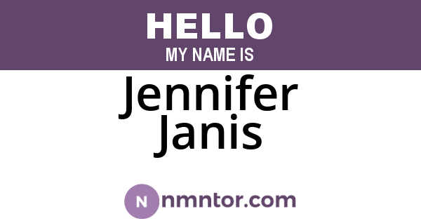 Jennifer Janis