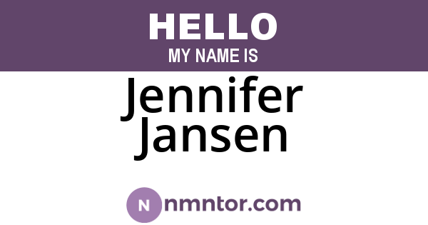 Jennifer Jansen