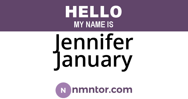 Jennifer January
