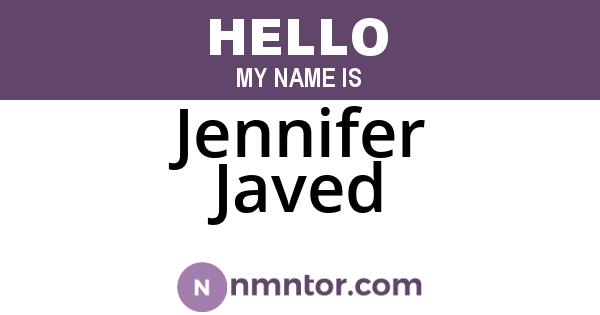 Jennifer Javed