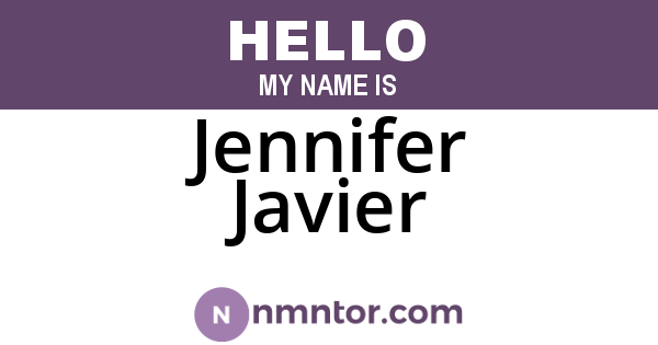 Jennifer Javier