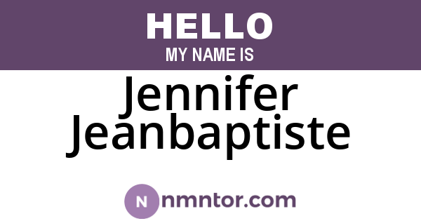 Jennifer Jeanbaptiste