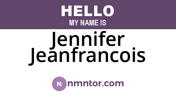 Jennifer Jeanfrancois