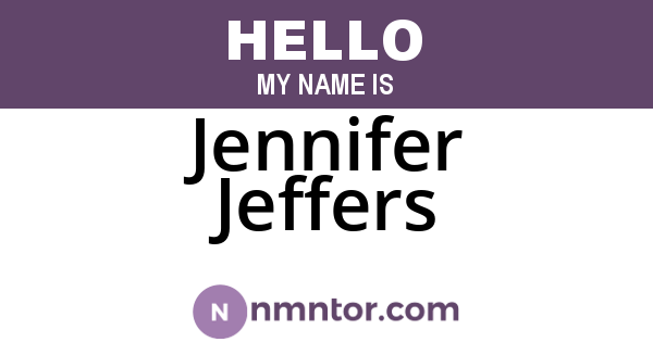 Jennifer Jeffers