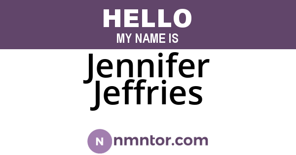 Jennifer Jeffries