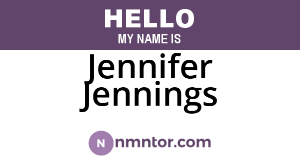 Jennifer Jennings