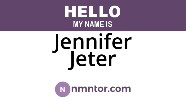 Jennifer Jeter