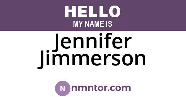 Jennifer Jimmerson