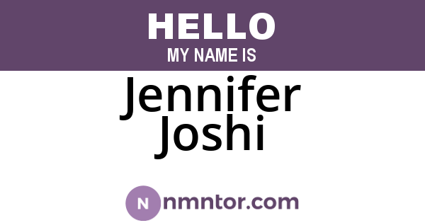 Jennifer Joshi