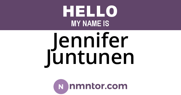 Jennifer Juntunen