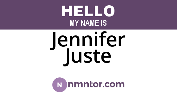 Jennifer Juste