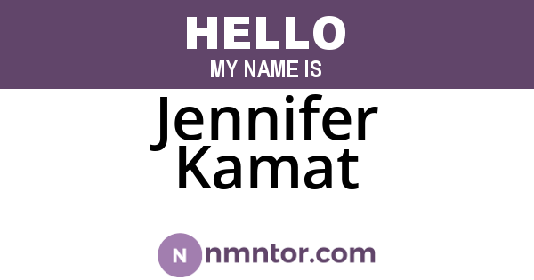 Jennifer Kamat