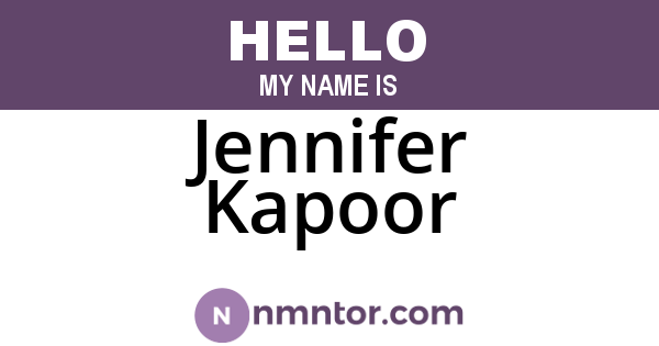 Jennifer Kapoor