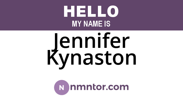 Jennifer Kynaston