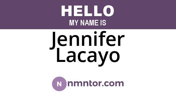 Jennifer Lacayo