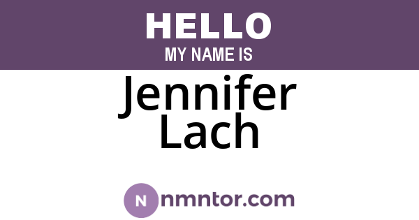 Jennifer Lach