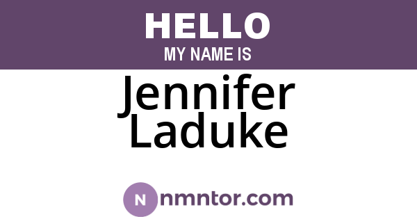 Jennifer Laduke