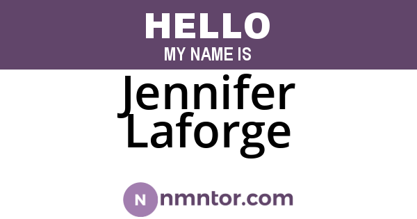 Jennifer Laforge